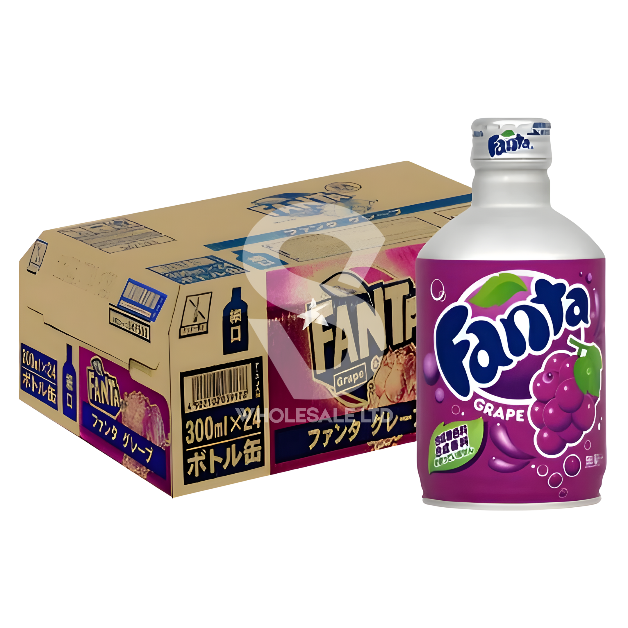 Fanta Grape Flavour Soda 330ml Aluminium Bottle | Case of 24 | Japan Import