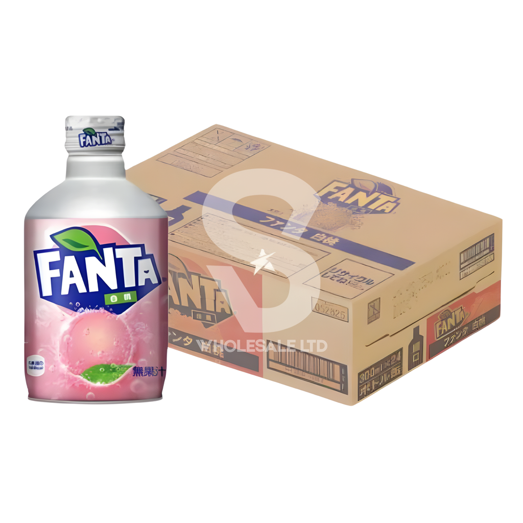 Fanta Peach Flavour Soda 330ml Aluminium Bottle | Case of 24 | Japan Import