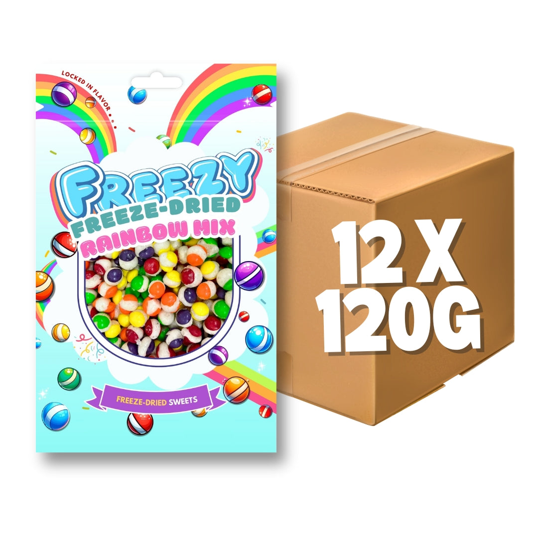 Freezy Freeze-Dried Rainbow Mix 120g | Case of 12 | Wholesale Freeze-Dried Sweets