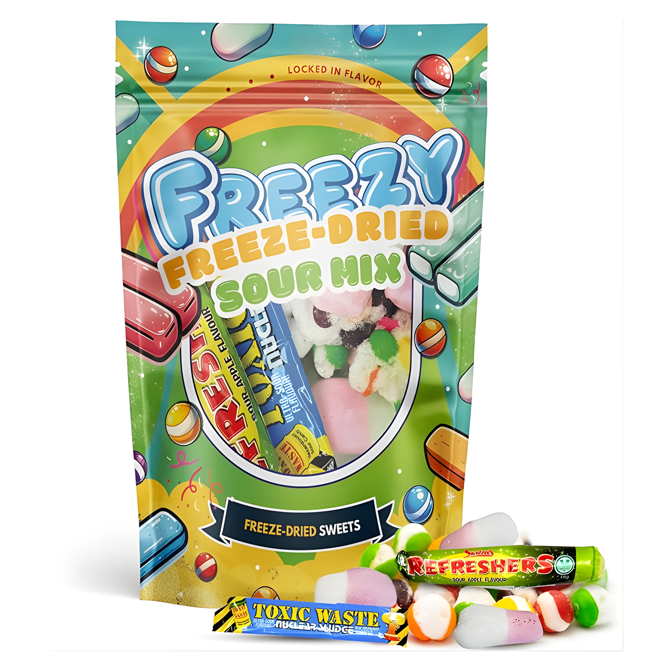 Freezy Freeze-Dried Sour Mix 120g | Crunchy Sour Sweets Selection