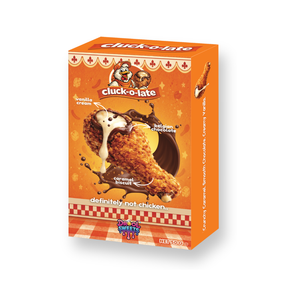 PRE-ORDER Cluck-o-late 50g – Chicken Drumstick Chocolate (Definitely Not Chicken…) By Drool Sweets
