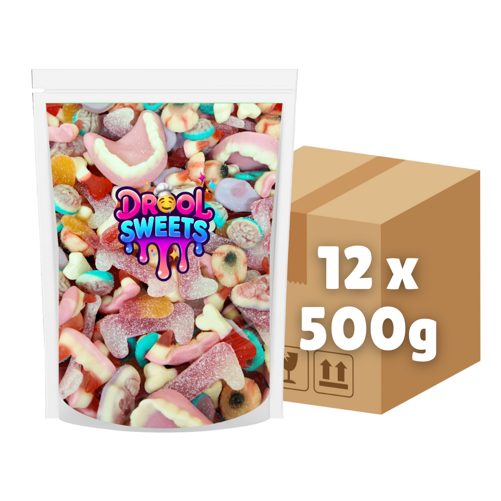 Drool Sweets Anatomy Mix 500g | Case of 12 | Wholesale Novelty Gummies