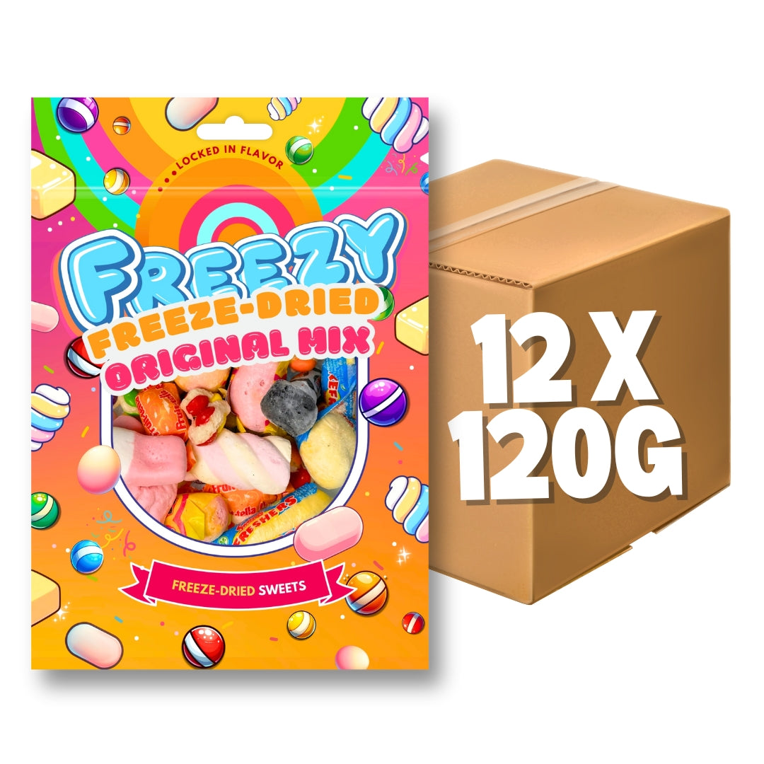 Freezy Freeze-Dried Original Mix 120g | Case of 12 | Wholesale Freeze-Dried Sweets