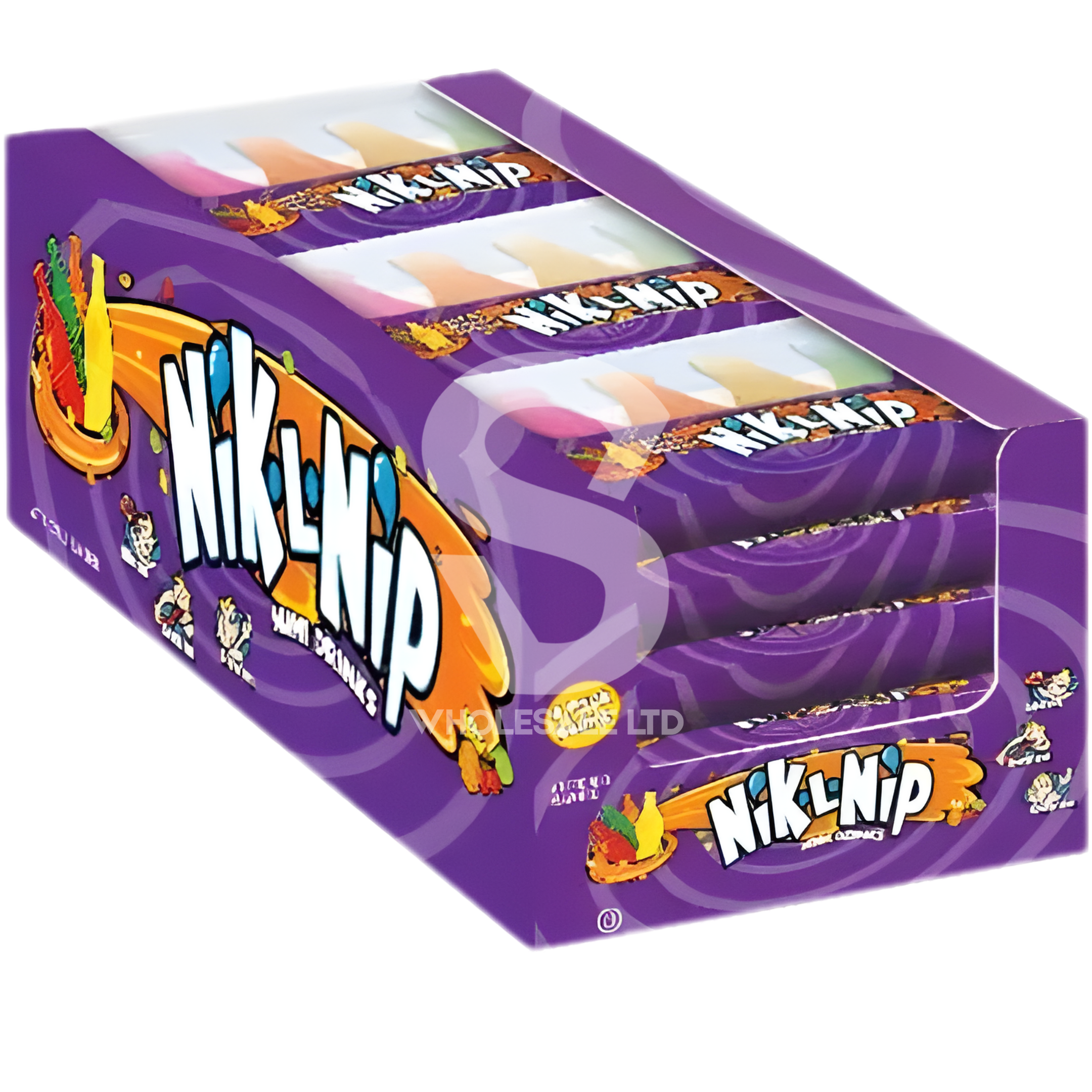 Nik-L-Nip Original Wax Bottles Mini Drinks Candy 39g (4 pcs) | Pack of 18 | USA Import