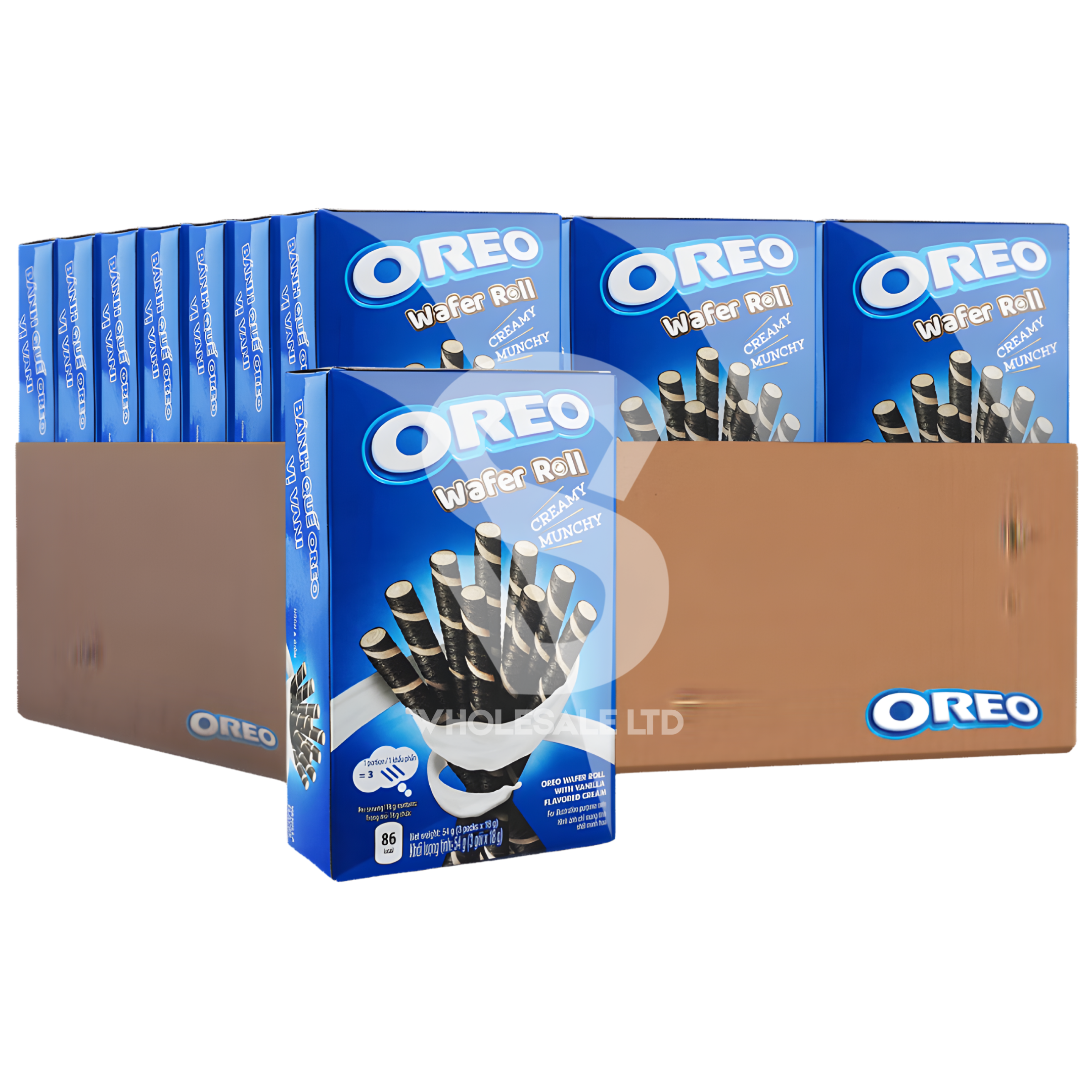 Oreo Wafer Roll Vanilla 54g | Case of 20 | Vietnam Import