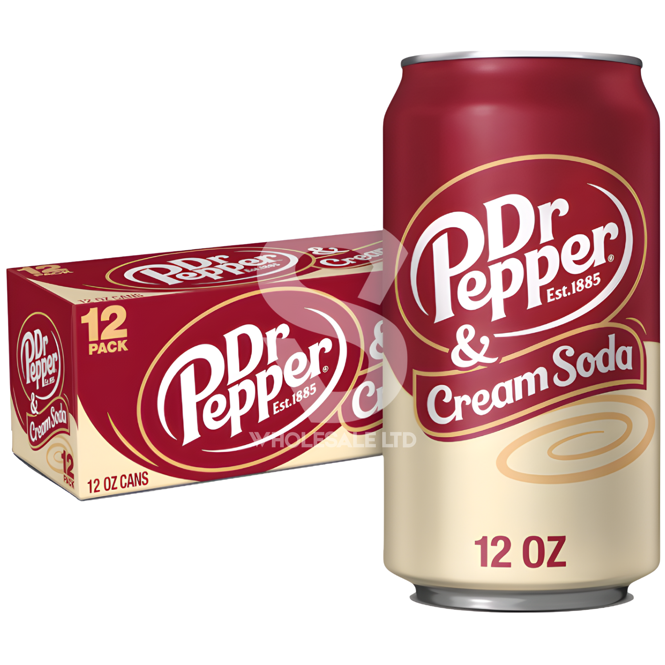 Dr Pepper Cream Soda Flavour 355ml | Case of 12 | USA Import