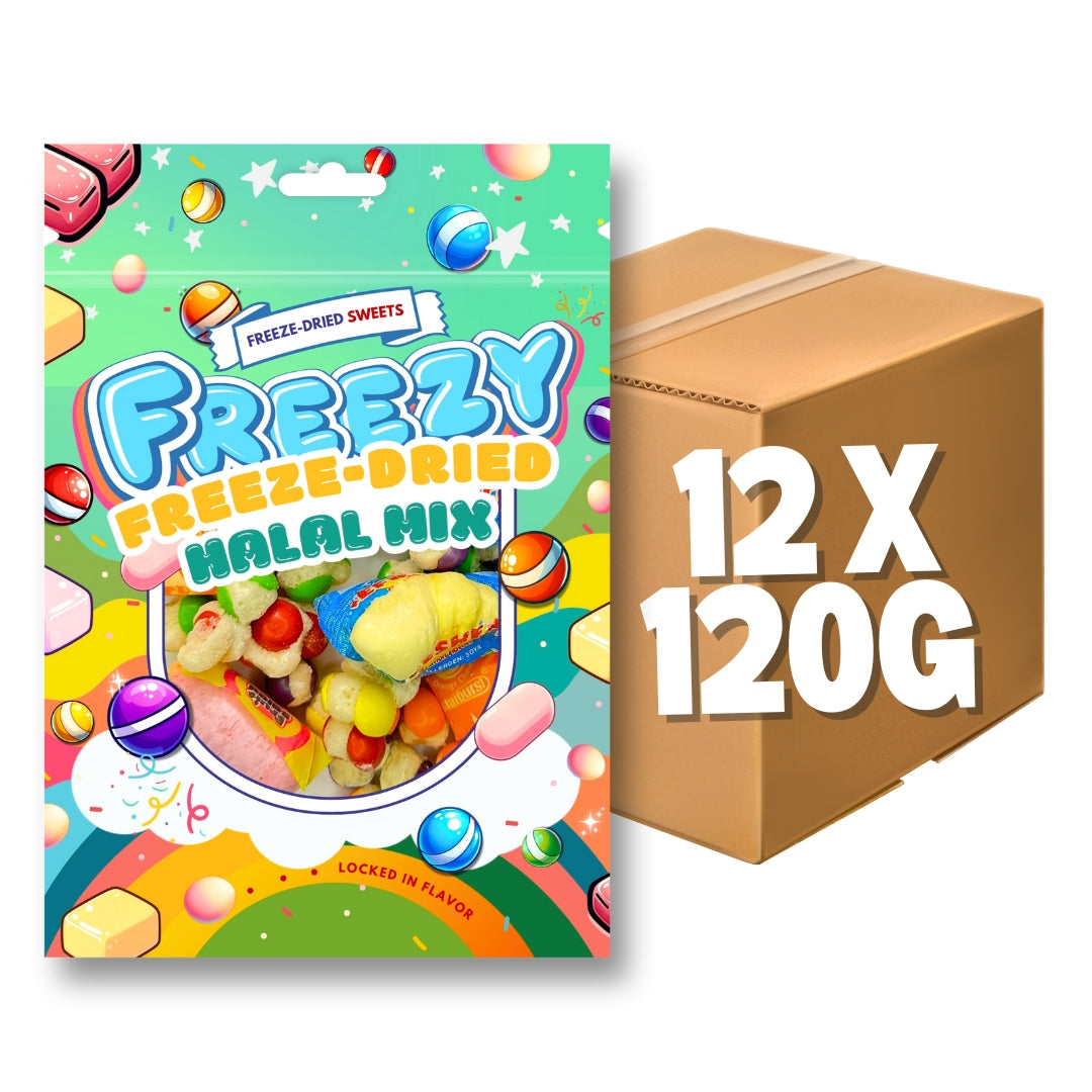 Freezy Freeze-Dried Halal Mix 120g | Case of 12 | Wholesale Freeze-Dried Sweets