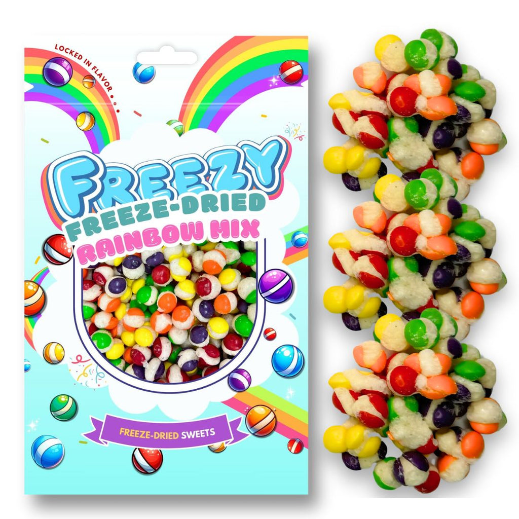 Freezy Freeze-Dried Rainbow Mix 120g | Case of 12 | Wholesale Freeze-Dried Sweets
