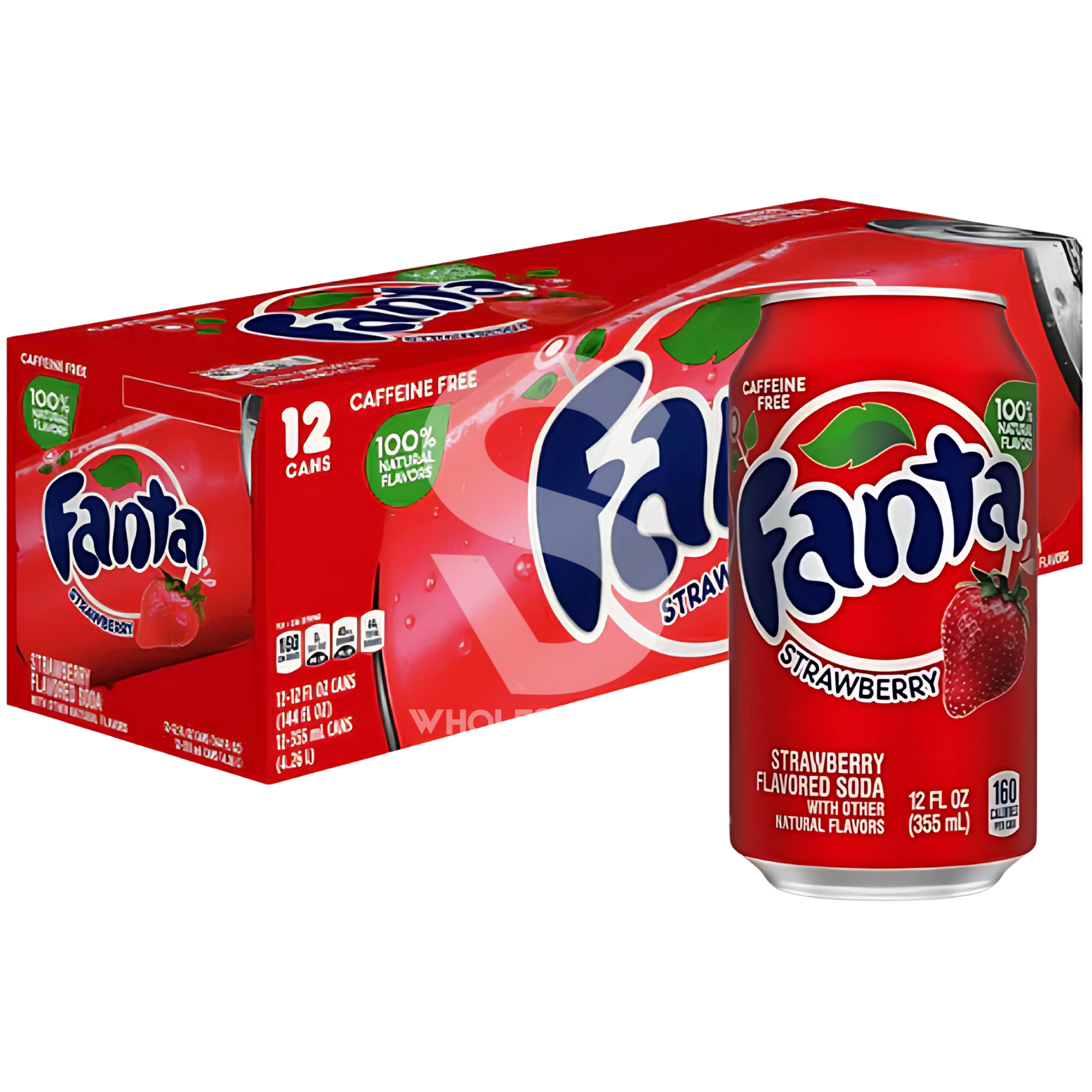 Fanta Strawberry Flavour Soda 355ml | Case of 12 | USA Import