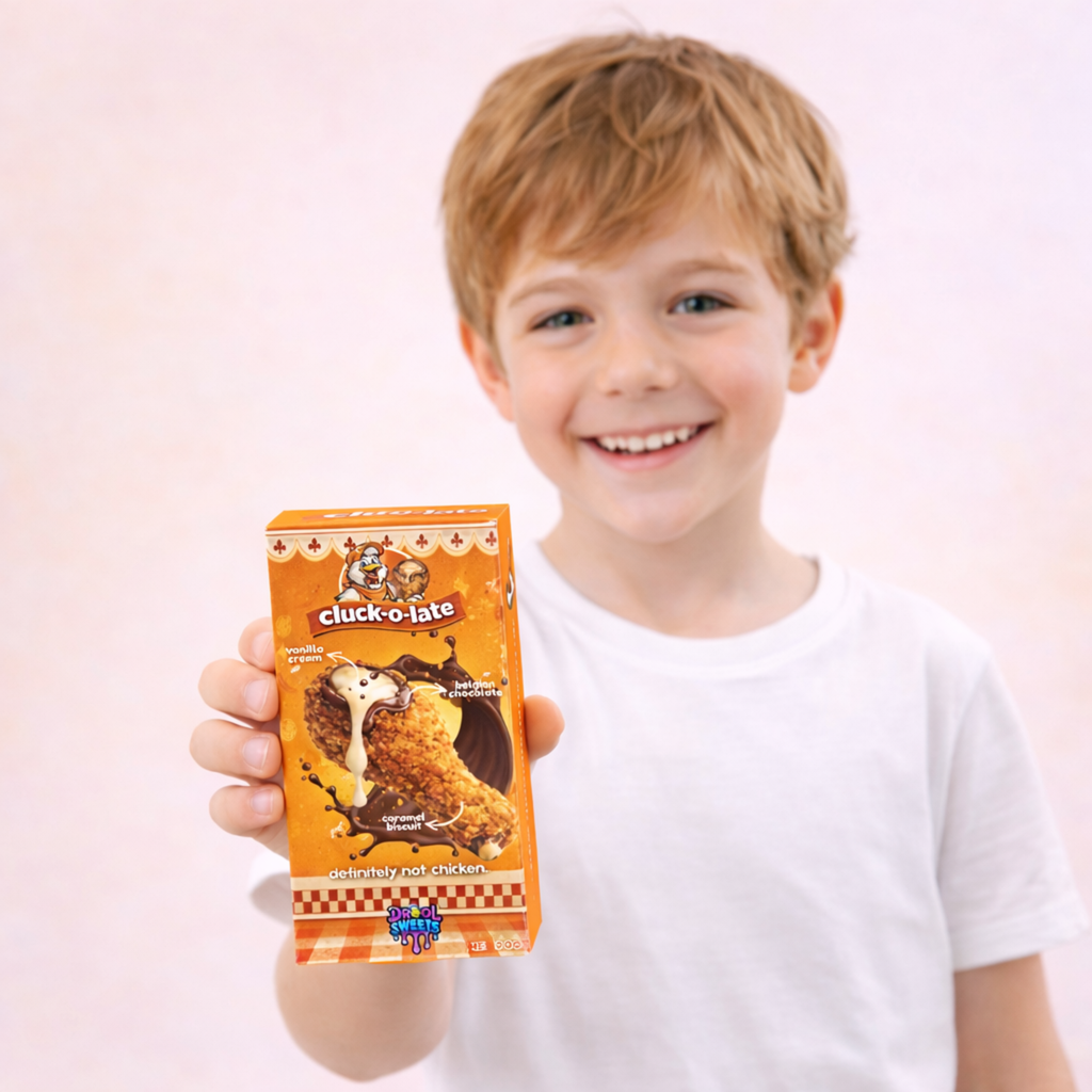 PRE-ORDER Cluck-o-late 50g – Chicken Drumstick Chocolate (Definitely Not Chicken…) By Drool Sweets