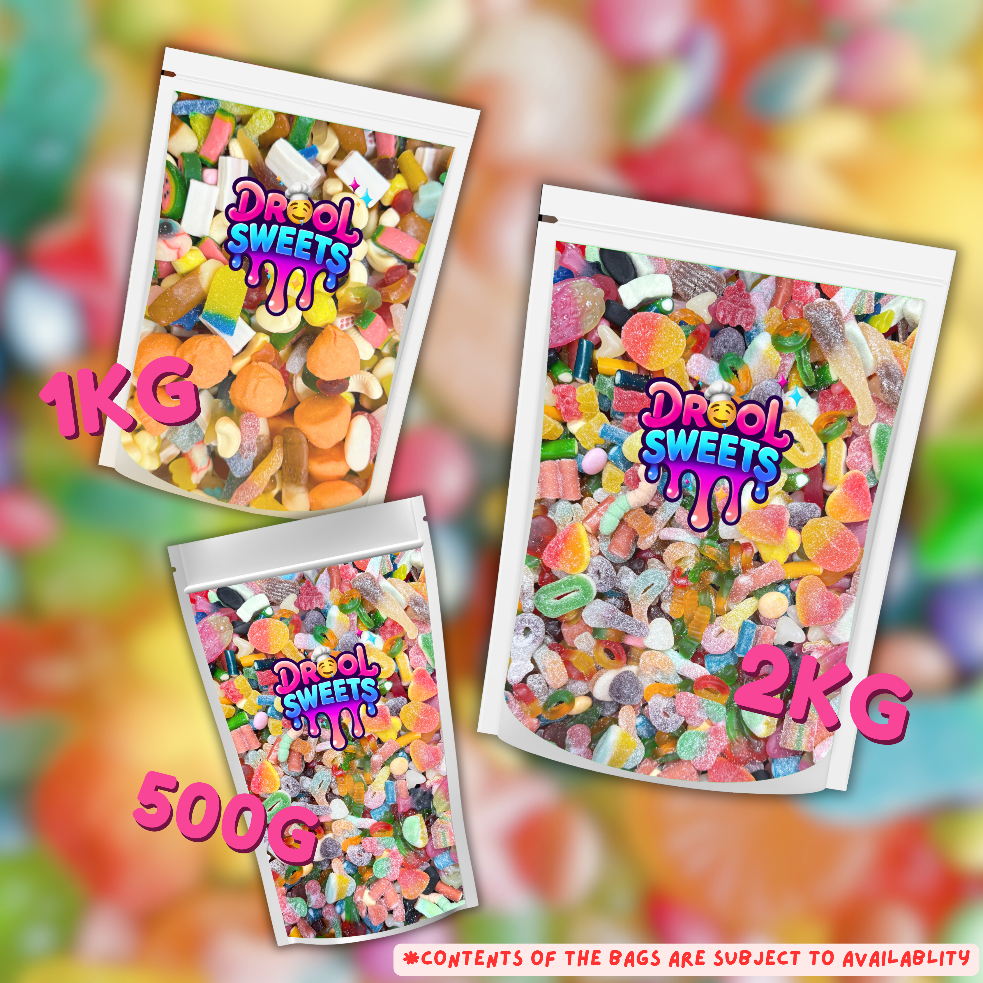 Drool Sweets Pick ‘n’ Mix Sweets – Mixed Candy Bag (500g, 1kg or 2kg)