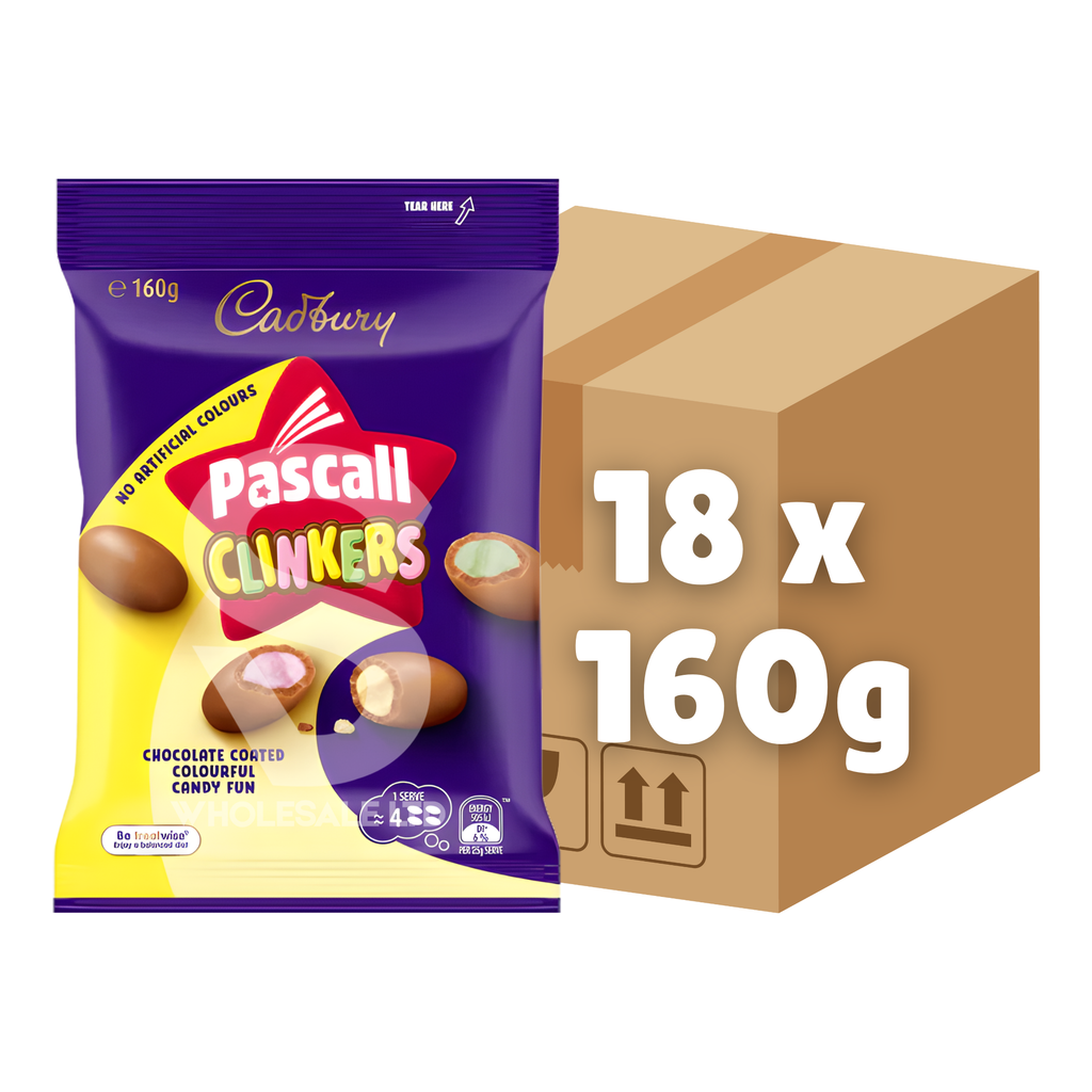 Cadbury Pascall Clinkers Chocolate Candy 160g | Case of 18 | Australia Import