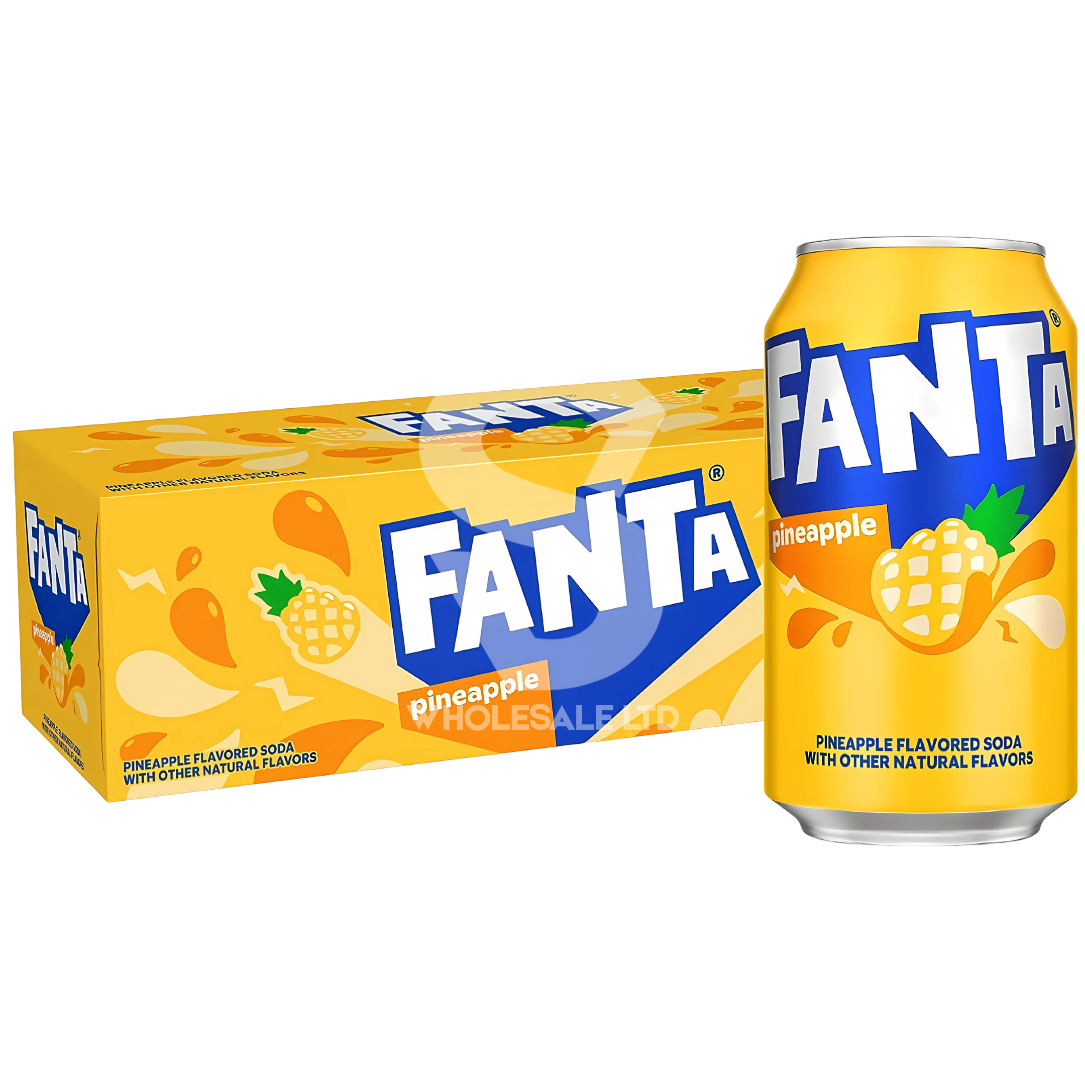 Fanta Pineapple USA 12-Can Pack (355ml) | American Import Soft Drink