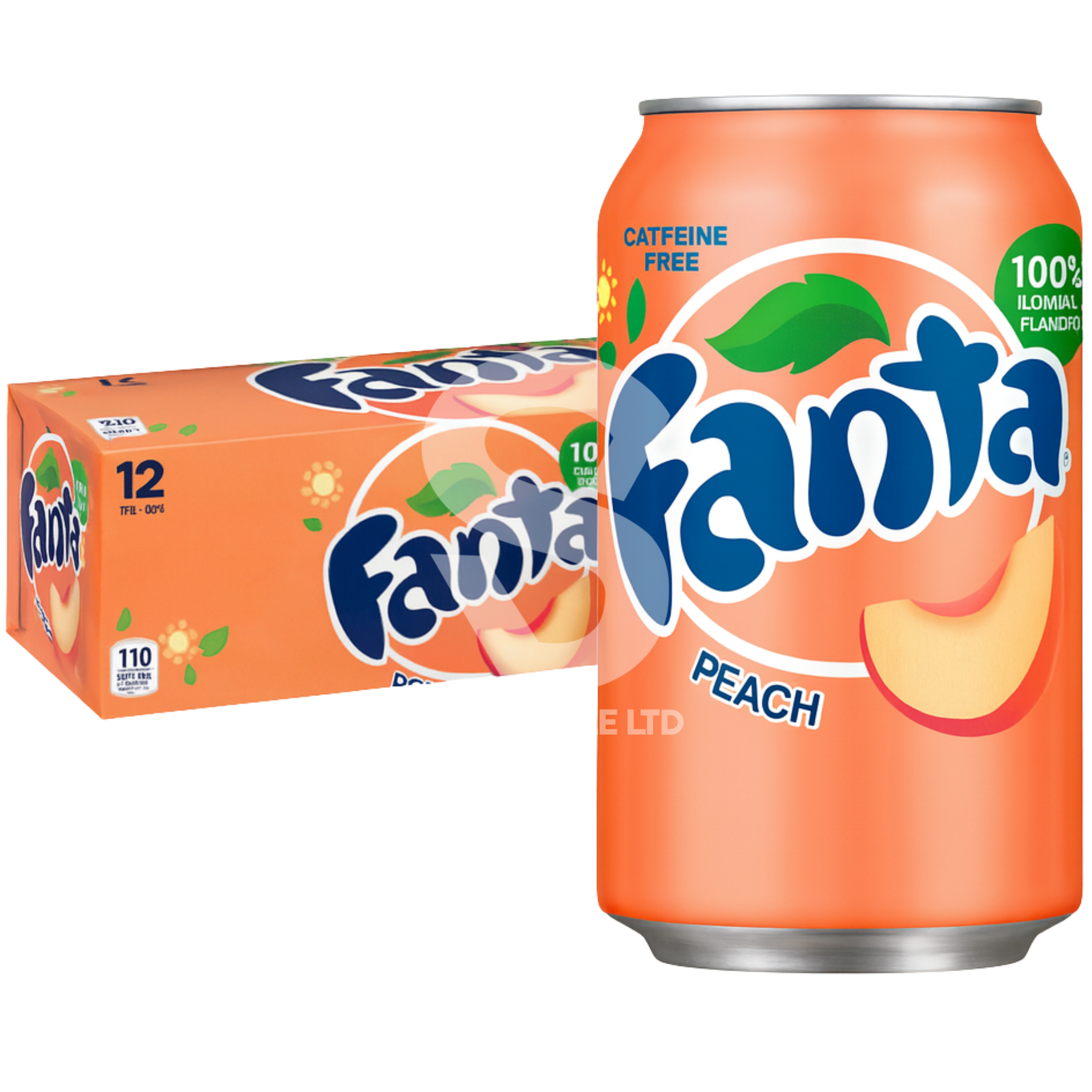 Fanta Peach USA 12-Can Pack (355ml) | American Import Soft Drink