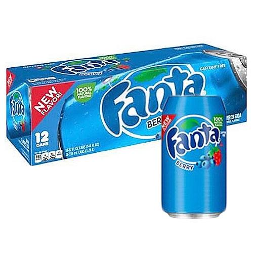 Fanta Berry Flavour Soda 355ml | Case of 12 | USA Import